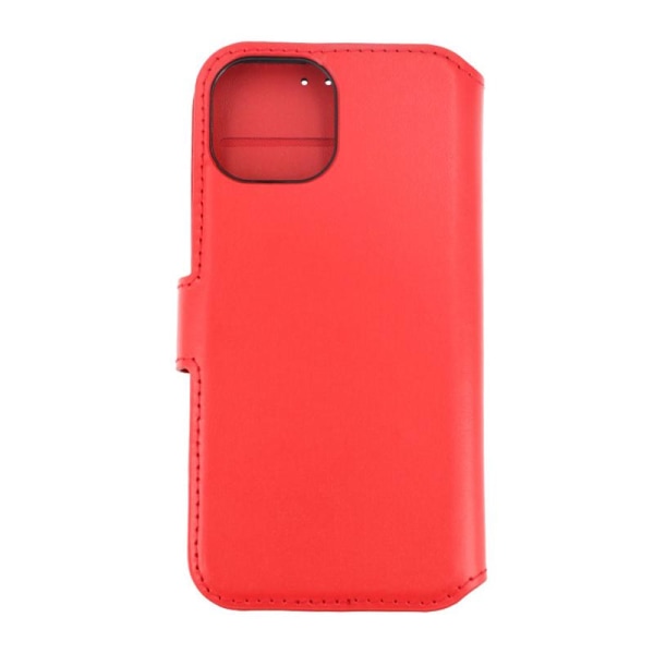 iPhone 15 Plånboksfodral Läder Rvelon - Röd Röd