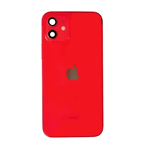 iPhone 12 Baksida med Komplett Ram - Röd Red