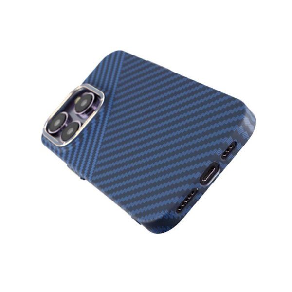 Kolfiber Skal iPhone 14 Pro - Blå & Grå Multicolor