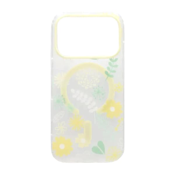 Matt MagSafe-skal med blommor för iPhone 17 Pro Max - Gul