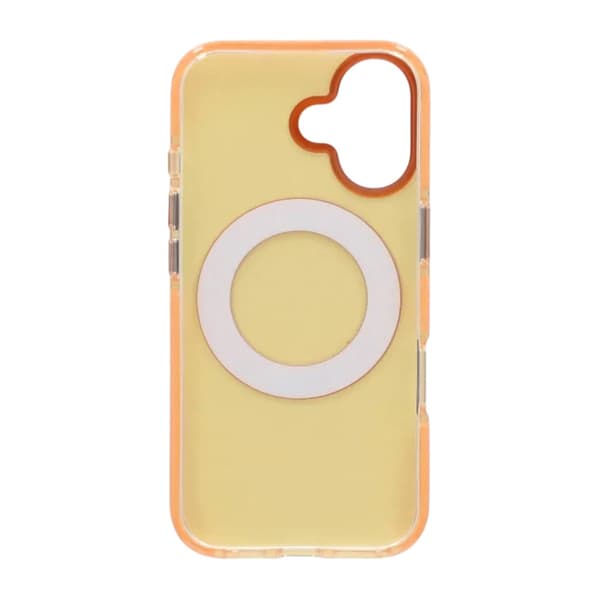 Stöttåligt skal med roterbart stativ för iPhone 17 - Orange oranssi