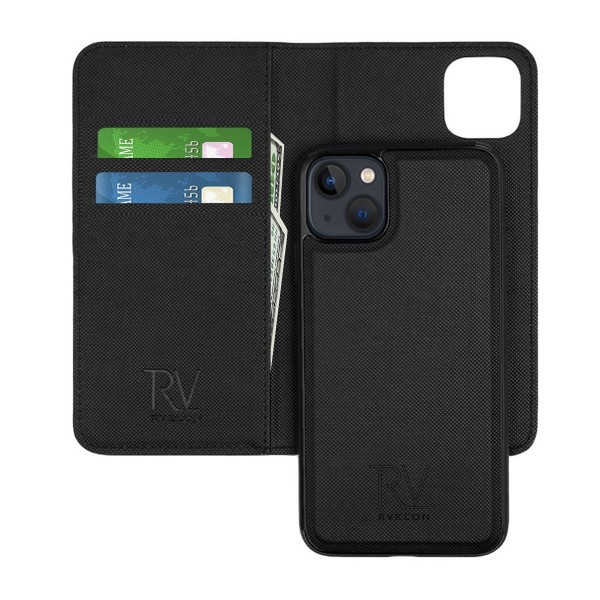 iPhone 13 Mini Plånboksfodral Magnet Rvelon - Svart Black