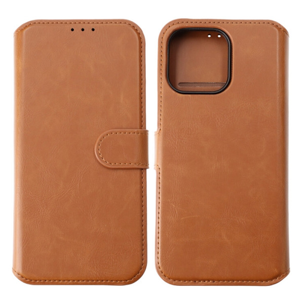 iPhone 15 Pro Max Plånboksfodral Magnet Rvelon - Brun Brun
