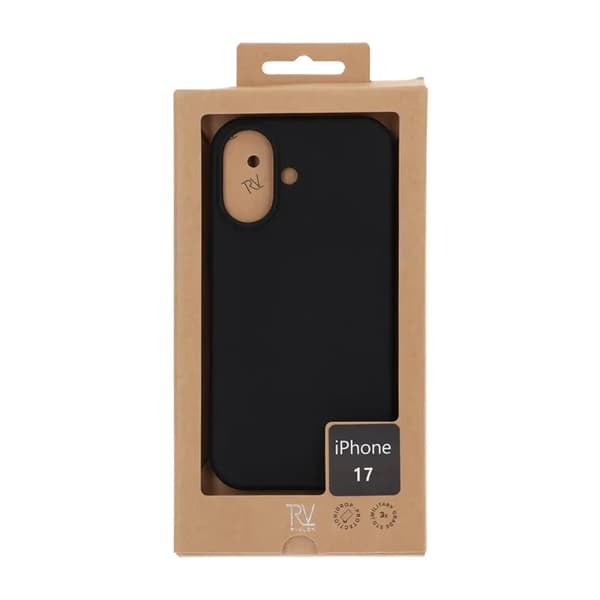Rvelon Mobilskal Silikon MagSafe för iPhone 17 - Svart Black