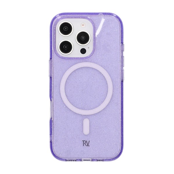 iPhone 16 Pro Rvelon Mobilskal TPU med MagSafe - Glitter Lila Purple