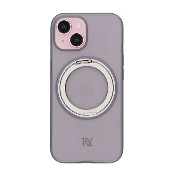 iPhone 15 Rvelon Skal Roterande Magnet Stativ - Grå Grey
