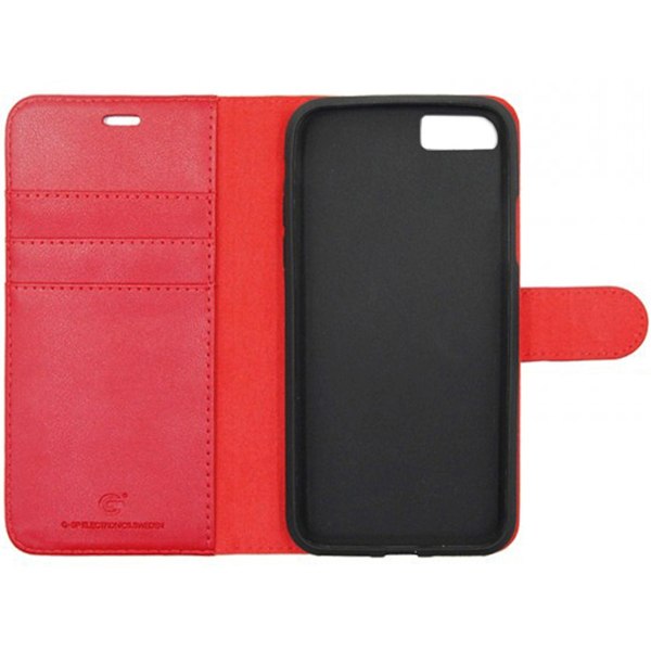 iPhone 6/6S Plånboksfodral Magnet Läder med Stativ - Röd Red
