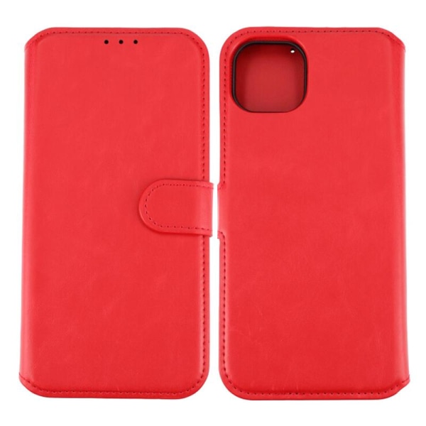 iPhone 15 Plus Plånboksfodral Magnet Rvelon - Röd Red