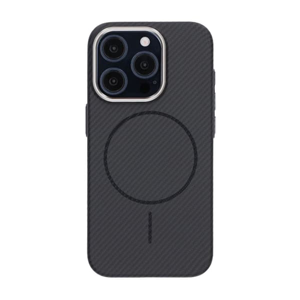 iPhone 15 Pro Mobilskal Carbonmönstrad - Svart Svart
