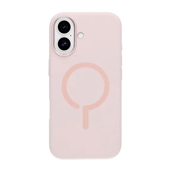 Mobilskal Silikon med Kamera Metallram för iPhone 17 - Rosa Rosa