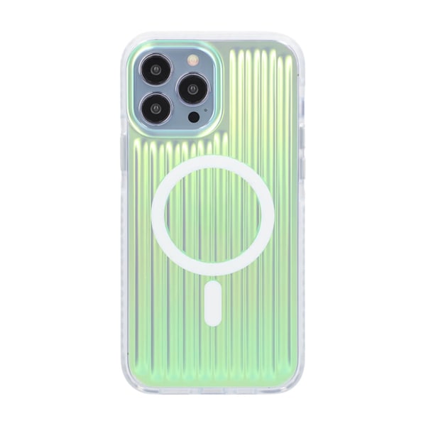 iPhone 13/12 Pro Max Stöttåligt Mobilskal Magsafe Reflektionsfärg - Grön Grön