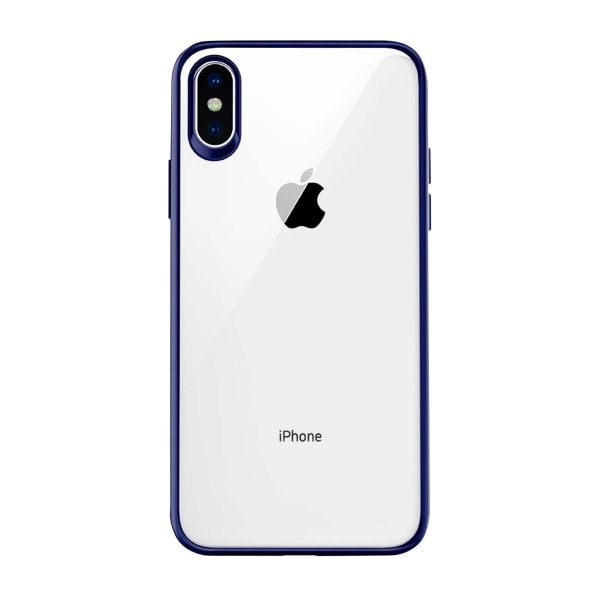 Stöttåligt Mobilskal iPhone XS Max - Blå/Transparent Blue