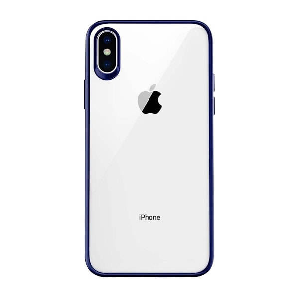 Stöttåligt Mobilskal iPhone XS Max - Blå/Transparent Blue