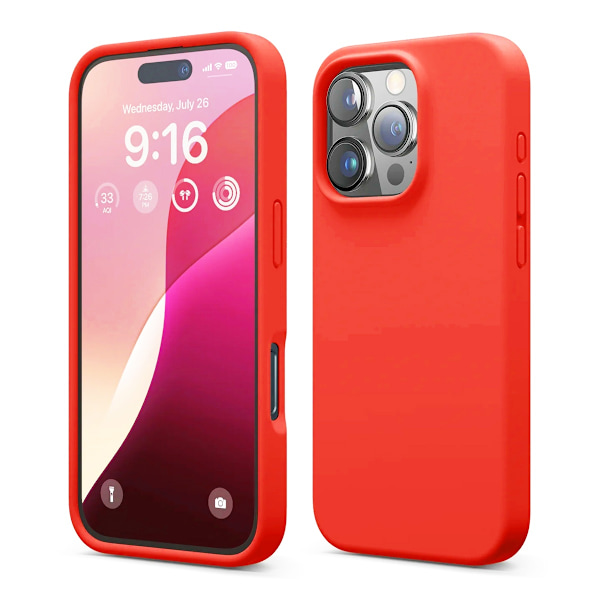 iPhone 16 Pro Mobilskal Silikon Rvelon - Röd Röd