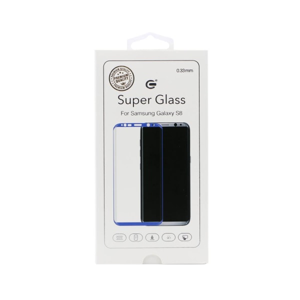 Skärmskydd Samsung S8 - Härdat Japan Glas (Blå) Blå