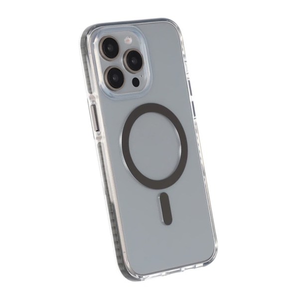 iPhone 15 Pro Mobilskal Magnet Dubbelskydd - Grå Grey