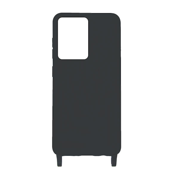 Samsung Galaxy S20 Ultra Silikonskal med Rem/Halsband - Svart Svart
