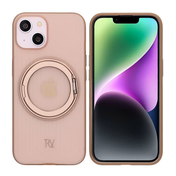 iPhone 13/14 Rvelon Skal Roterande Magnet Stativ - Brons brun