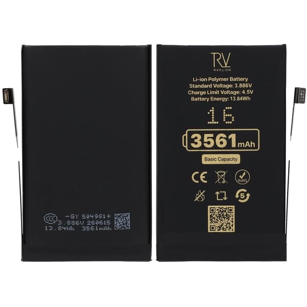 Rvelon Premium Batteri til iPhone 16 - 3561mAh