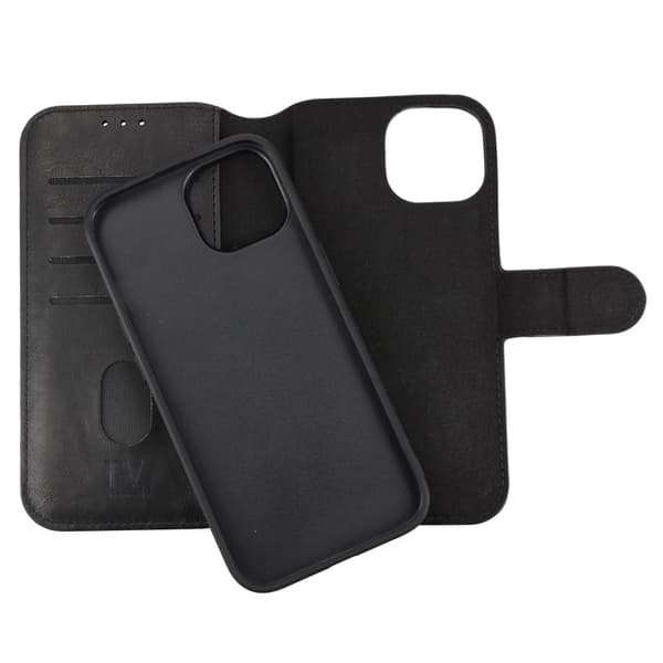 iPhone 15 Plånboksfodral Magnet Rvelon - Svart Black