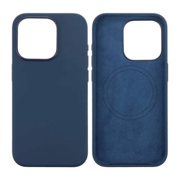 iPhone 15 Pro Silikonskal Rvelon MagSafe - Mörkblå Mörkblå