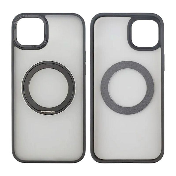 iPhone 15 Plus Skal med MagSafe Stativ Rvelon - Svart Black