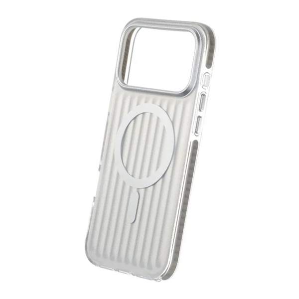 Mobilskal Korrugerad Magsafe för iPhone 17 Pro Max - Silver Silver
