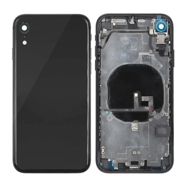iPhone XR Baksida med Komplett Ram Premium - Svart Black