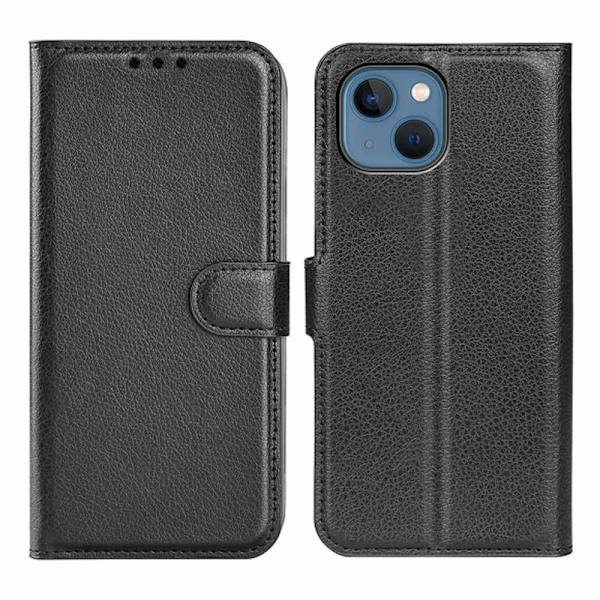 iPhone 15 Plånboksfodral med stativ - Svart Black