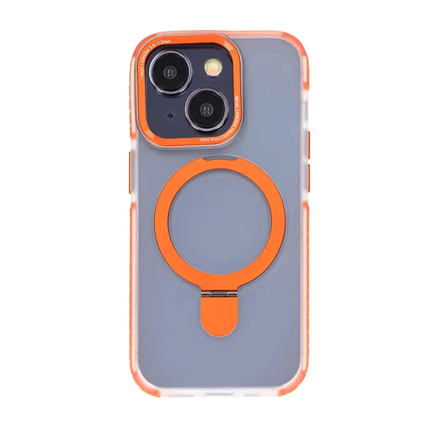 iPhone 15 Mobilskal med Magsafe och Stativ - Orange Orange