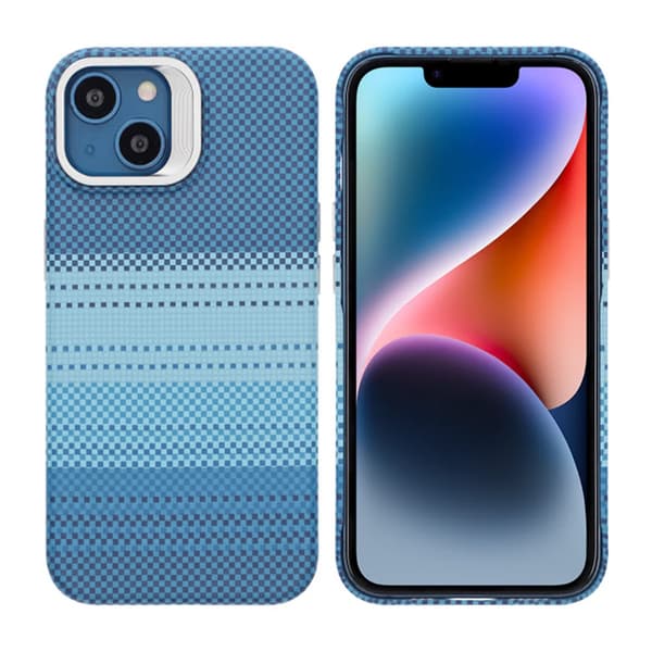 Mountain and xinghe (mountain peak) Case For iPhone 14/13 moon rises blue Blå