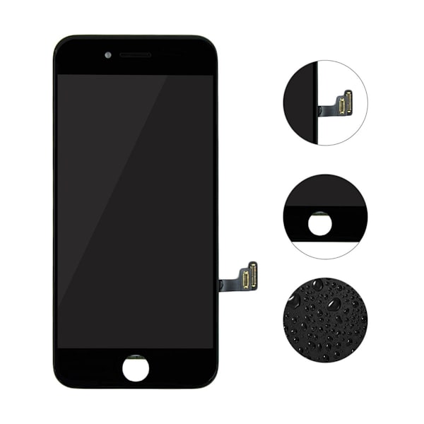 iPhone 7 LCD Skärm Refurbished - Svart Black