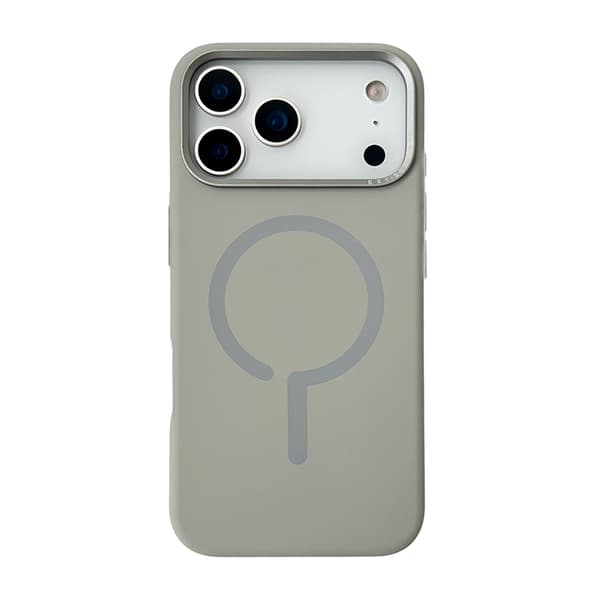 Mobilskal Silikon med Kamera Metallram för iPhone 17 Pro - Grå Grey