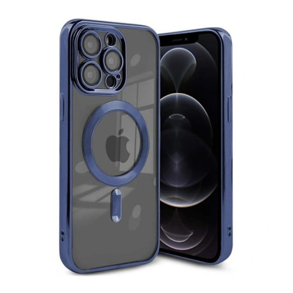 Luxury Mobilskal med Magsafe iPhone 12 Pro Max - Mörkblå Dark blue