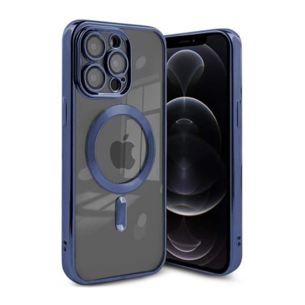 Luxury Mobilskal med Magsafe iPhone 12 Pro Max - Mörkblå Mörkblå