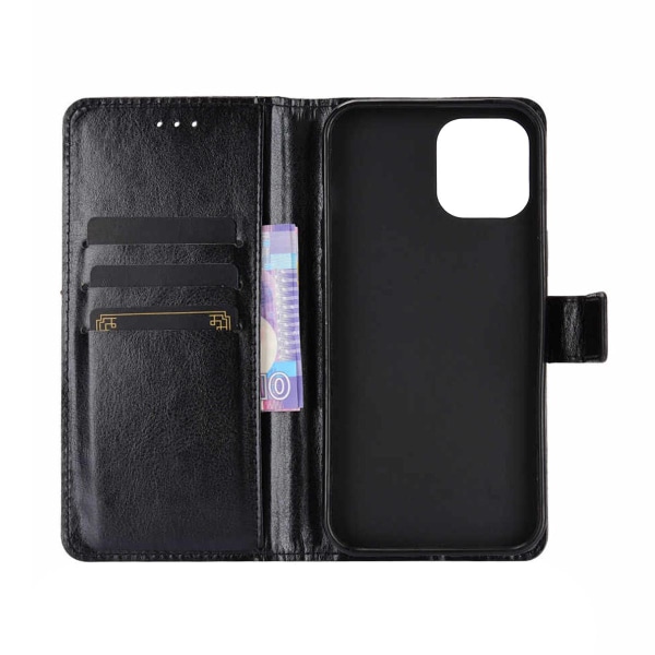iPhone 13 Plånboksfodral med Stativ - Svart Black