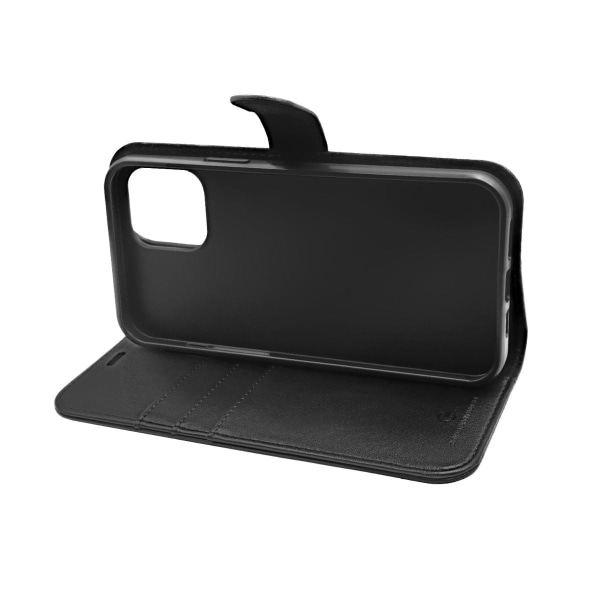 iPhone 12 Mini Plånboksfodral med Stativ - Svart Black