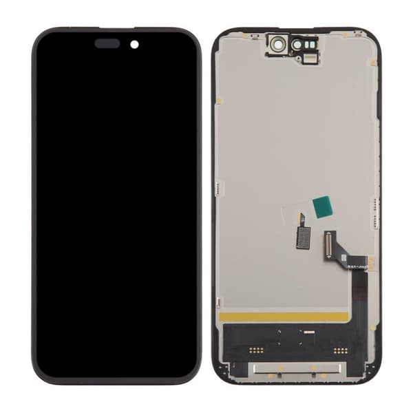 Soft OLED Skärm till iPhone 15 - DD Diagnostic Pass musta