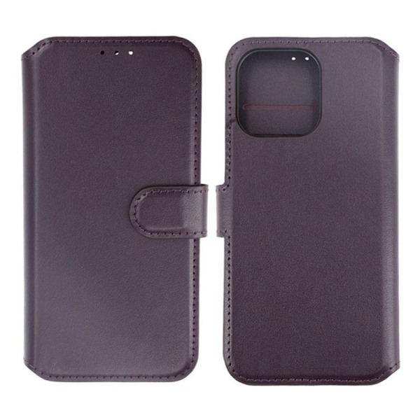 iPhone 15 Pro Max Plånboksfodral Läder Rvelon - Lila Purple