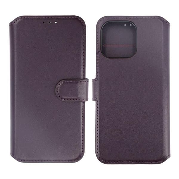 Plånboksfodral Läder Rvelon till iPhone 15 Pro Max - Lila Purple