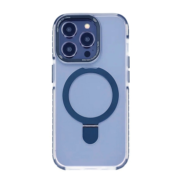 iPhone 15 Pro Max Mobilskal med Magsafe och Stativ - Blå Blå