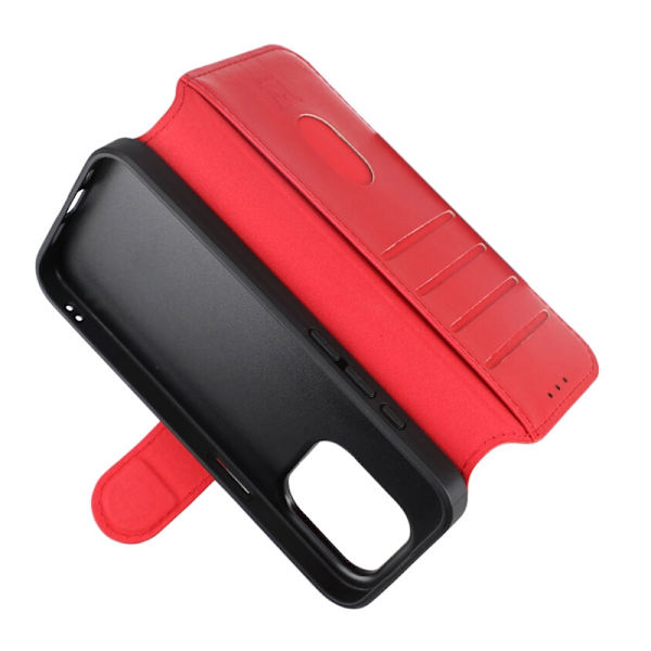 iPhone 15 Pro Plånboksfodral med Magsafe Rvelon - Röd Red