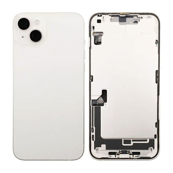 iPhone 14 Plus Baksida med Komplett Ram - Vit Vit