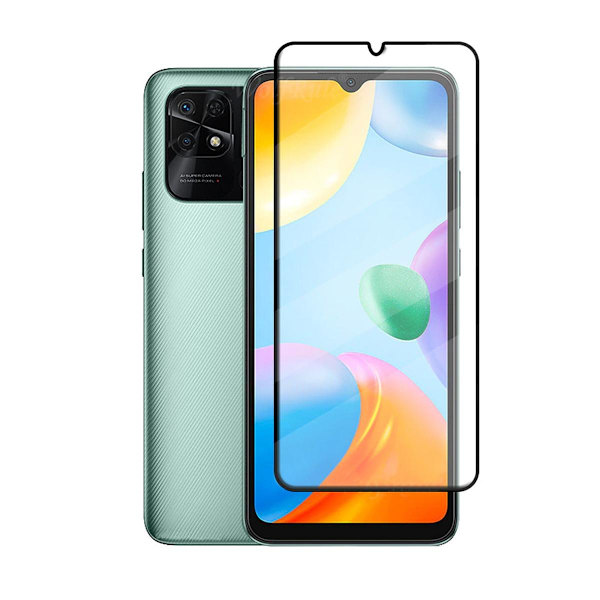 Skärmskydd Redmi 9C NFC - 3D Härdat Glas Svart Black