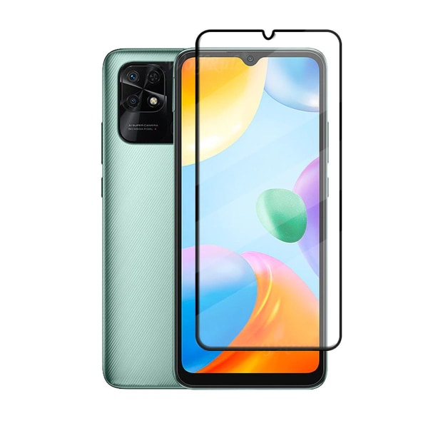 Skärmskydd Redmi 9C NFC - 3D Härdat Glas Svart Svart