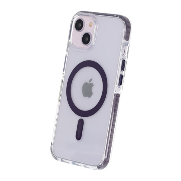 iPhone 13/14 Mobilskal Magnet Dubbelskydd - Lila Lila