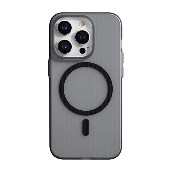 iPhone 14 Pro Mobilskal Korrugerad Anti-Halk - Grå Grey