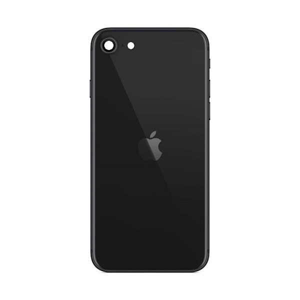 iPhone SE 2020 Baksida med Komplett Ram - Svart Svart