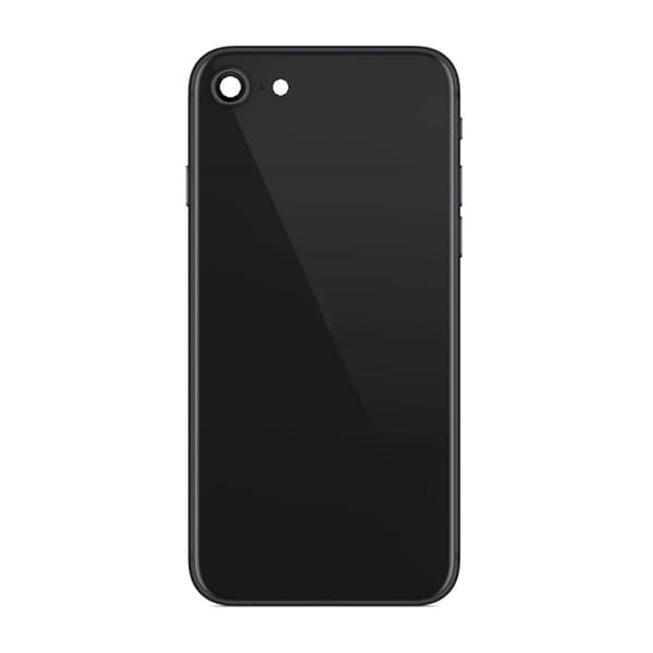 iPhone SE 2020 Baksida med Komplett Ram - Svart Svart