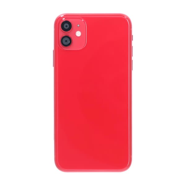 iPhone 11 Baksida med Komplett Ram Premium - Röd Red